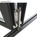 Waterproof veranda double glazing aluminum bi folding doors design